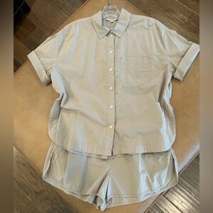 Madewell Matching Set:
Shirt and Shorts
Color: Distant Surplus
Size: Large
